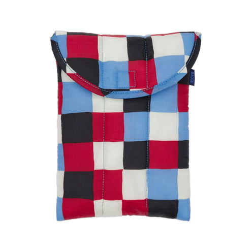 Baggu Puffy 8 inch Tablet Sleeve, Painted Check