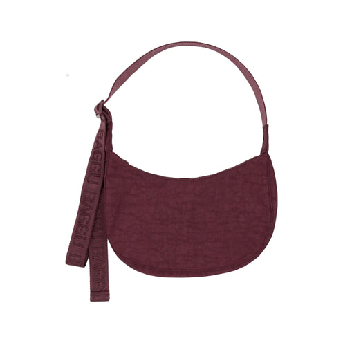 Baggu Small Nylon Crescent Bag, Mahogany