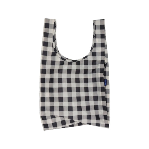 Baggu Standard Shopper Bag, Black & White Big Check