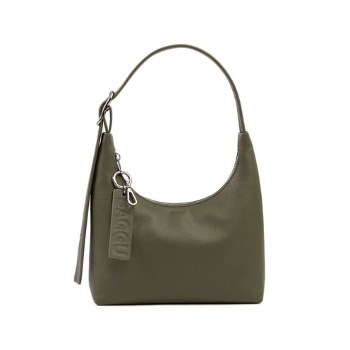 Baggu Mini Recycled Leather Shoulder Bag, Loden