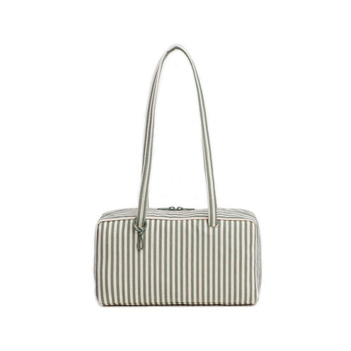 Baggu Nylon Bowler Bag, Sage Stripe