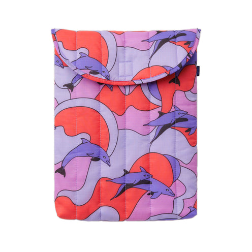 Baggu Puffy 16 inch Laptop Sleeve, Dolphins