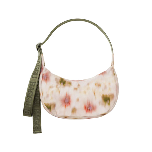 Baggu Small Nylon Crescent Bag, Abstract Floral