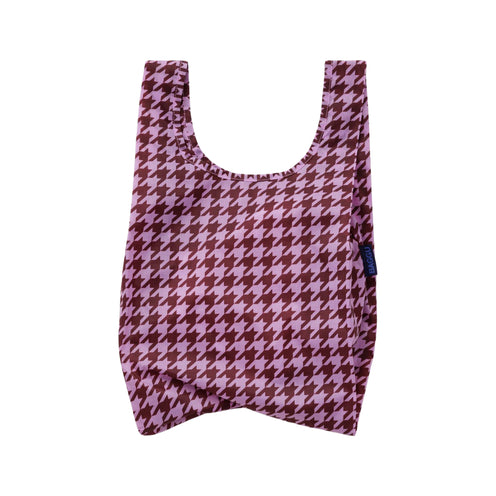Baggu Baby Shopper Bag, Pink Houndstooth