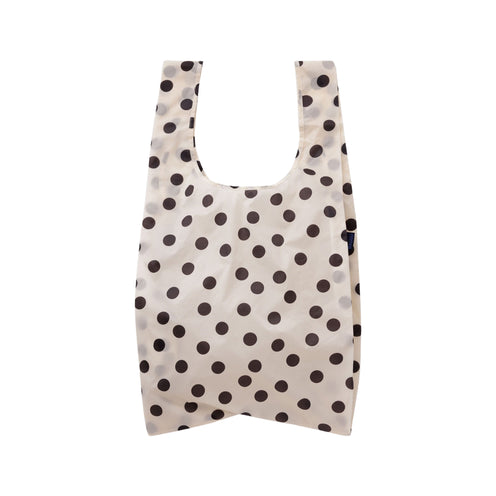 Baggu Big Shopper Bag, Cream and Black Polka Dot