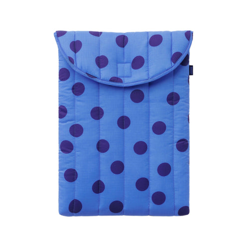 Baggu Puffy 16 inch Laptop Sleeve, Blue Polka Dot