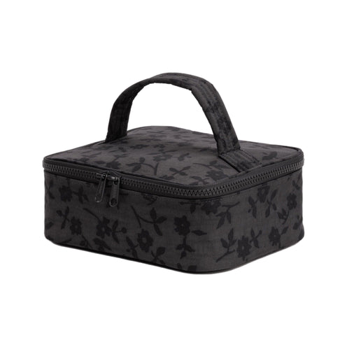 Baggu Small Cosmetic Case, Charcoal Ditsy Floral