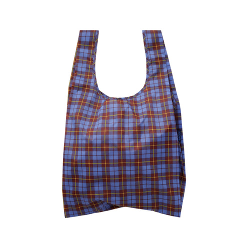Baggu Standard Shopper Bag, Blue Tartan