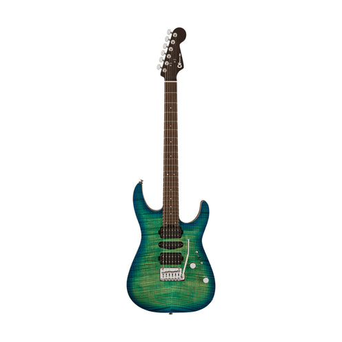 Charvel MJ DK24 HSH 2PT Electric Guitar, Wenge FB, Caribbean Burst