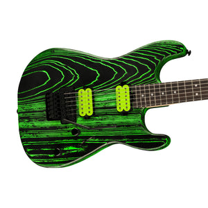 Charvel Pro-Mod San Dimas Style 1 HH FR E Ash Electric Guitar, Ebony FB, Green Glow