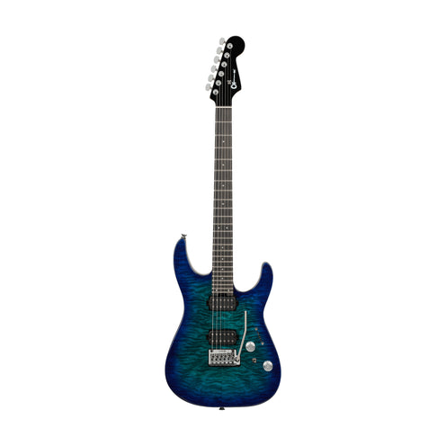 Charvel Pro-Mod Plus Dinky DK24 HH 2PT QM Electric Guitar, Chlorine Burst