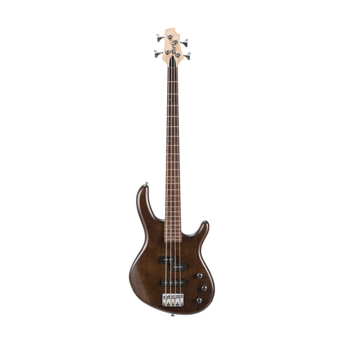 Cort Action PJ 4-String Bass Guitar, Open Pore Walnut