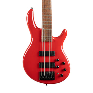 Cort C5 Deluxe Electric Bass Guitar, Candy Red