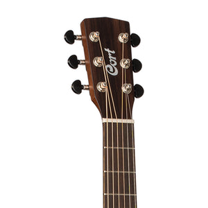 Cort Earth Mini E Adirondack Acoustic Guitar w/ Pickup and Bag, Open Pore