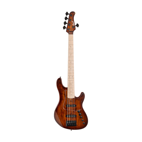 Cort GB-Fusion 5-String Bass Guitar w/Bag, Antique Brown Burst (B-Stock)
