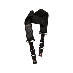 DiMarzio DD2200JPBKRD John Petrucci Nylon ClipLock Quick Release Guitar Strap, Black w/Red Thread