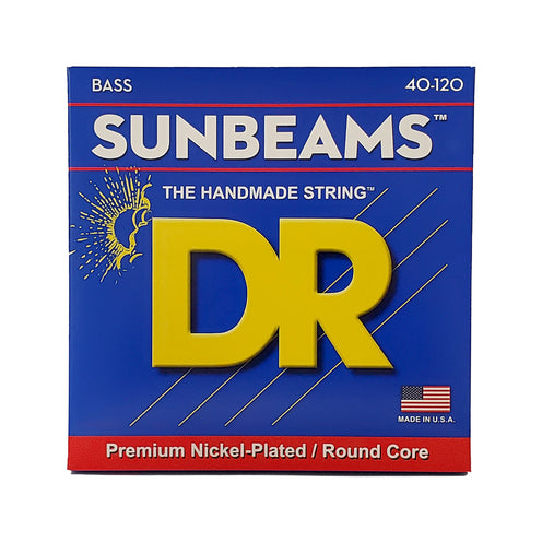DR Strings NLR5-40 Sunbeams Nickel-Plated 5-String Bass Guitar Strings, Light, 40-120