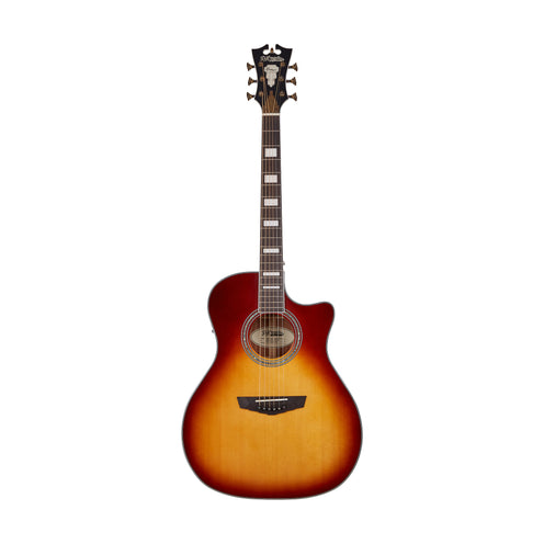D'Angelico Premier Gramercy Acoustic-Electric Guitar, Iced Tea Burst