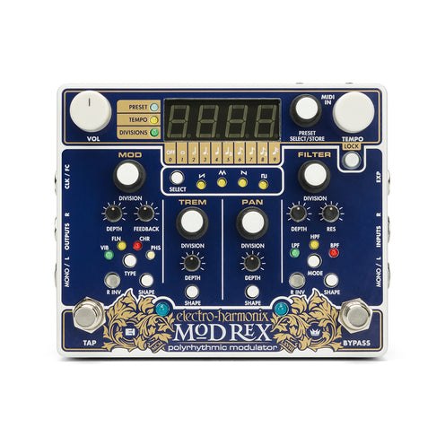 Electro-Harmonix Mod Rex Polyrhythmic Modulator Guitar Effects Pedal (B-Stock)