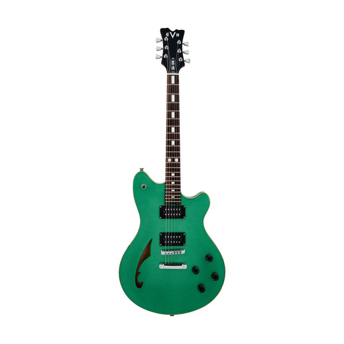 EVH SA-126 Standard Semi-Hollowbody Electric Guitar, RW FB, Pelham Green