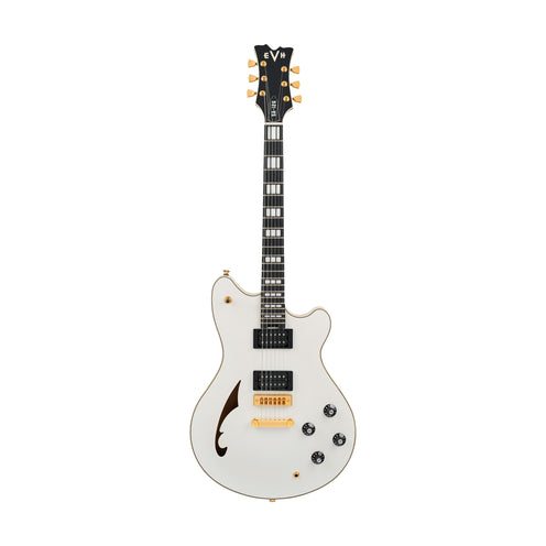 EVH SA-126 Special Semi-Hollowbody Electric Guitar, Ebony FB, Platinum Pearl Metallic