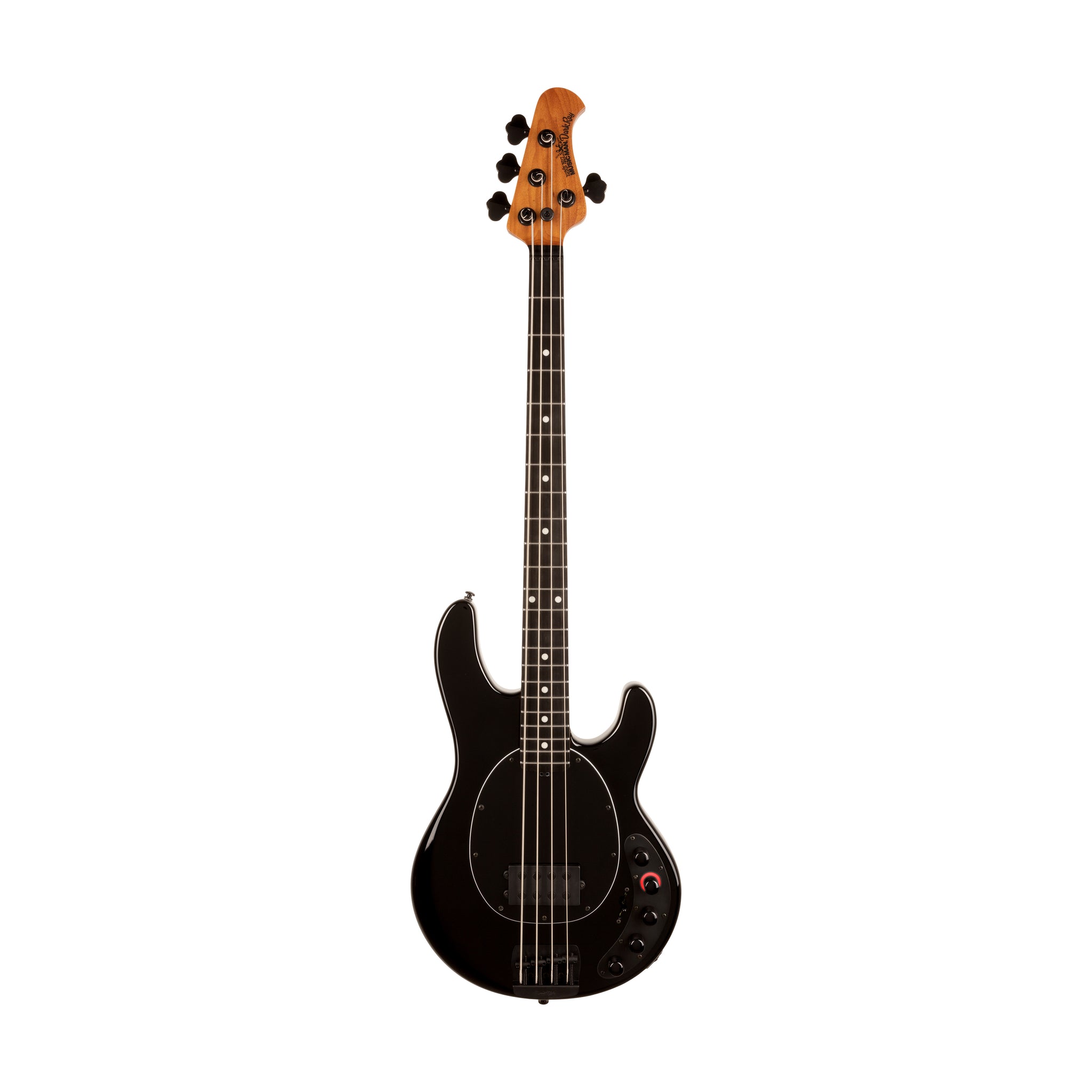 Ernie Ball Music Man DarkRay Bass Guitar, Ebony FB, Obsidian Black