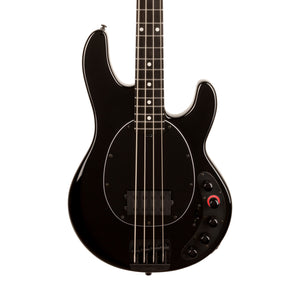Ernie Ball Music Man DarkRay Bass Guitar, Ebony FB, Obsidian Black
