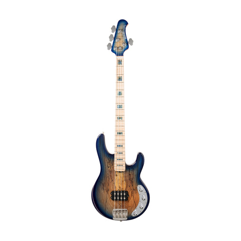 Ernie Ball Music Man StingRay Special 4 Maple Top Bass Guitar w/Chrome Hardware, Paua Blue Burst