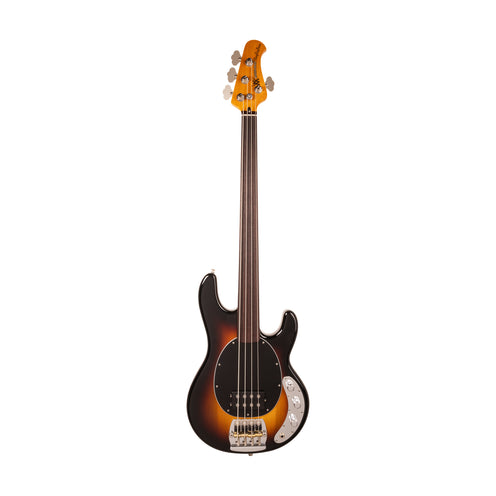 Ernie Ball Music Man Pino Palladino Fretless StingRay Bass Guitar, RW FB, Sunburst