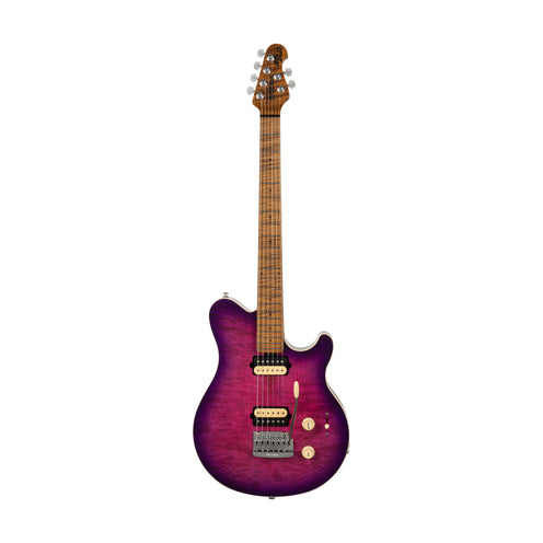 Ernie Ball Music Man Axis Super Sport Electric Guitar, Maple FB, Olallieberry Flame