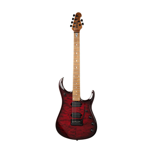 Ernie Ball Music Man John Petrucci JP15 Electric Guitar w/Black Hardware, Maple FB, Red Tide Quilt