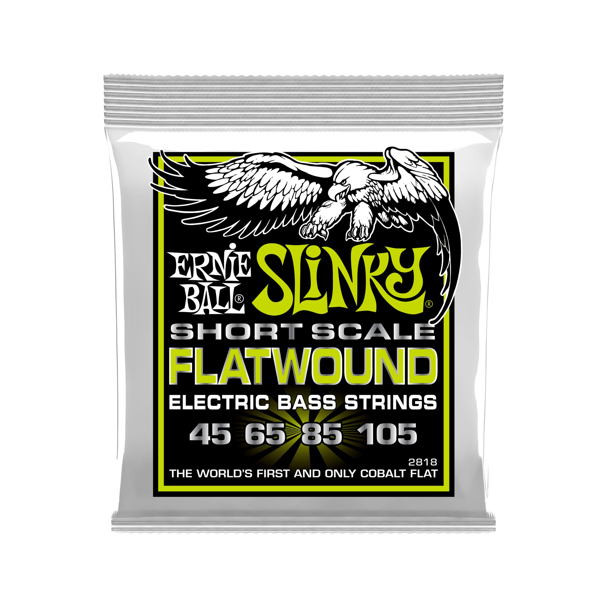 Ernie Ball Regular Slinky Flatwound Short Scale Electric Bass Strings, 45-105