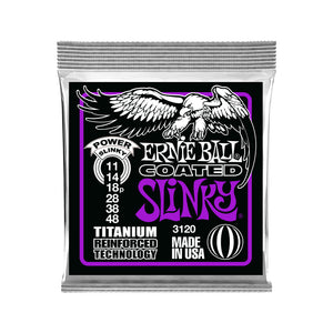 Ernie Ball Power Slinky Coated Titanium RPS Electric Guitar Strings, 11-48