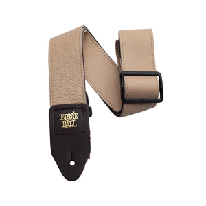 Ernie Ball Tri-Glide 2Inch Italian Leather Bass/Guitar Strap, Tan