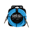 Ernie Ball 20FT Flex Straight to Straight Instrument Cable, Blue