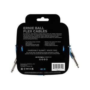 Ernie Ball 20FT Flex Straight to Straight Instrument Cable, Blue