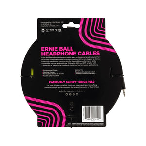 Ernie Ball 10ft 3.5mm TRS Male to 3.5mm TRS Female Headphone Extension Cable