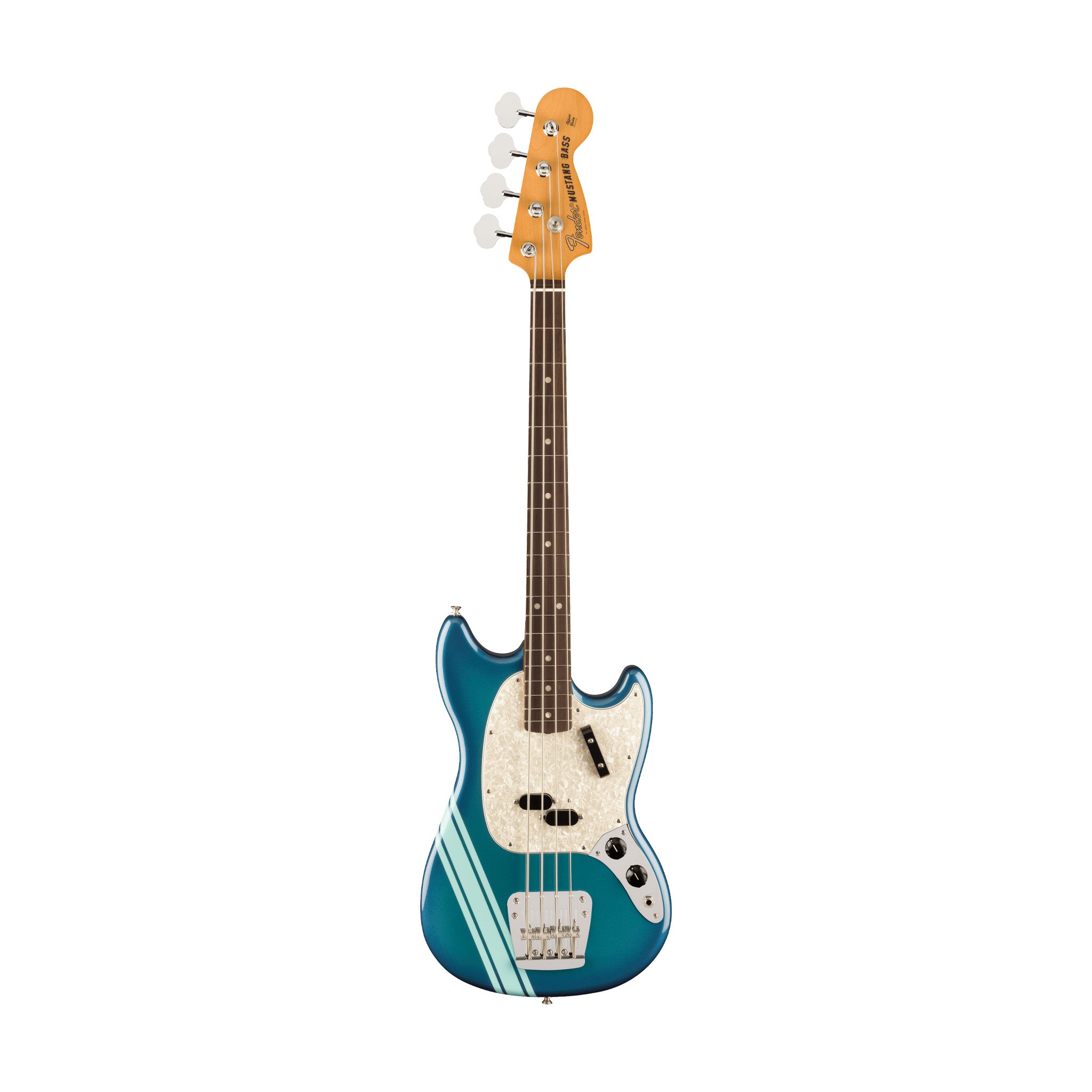 Fender Vintera II 70s Mustang Bass Electric Guitar, RW FB, Competition Burgundy