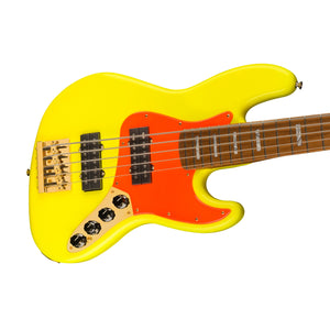 Fender MonoNeon Jazz Bass V Guitar, Fluorescent Yellow