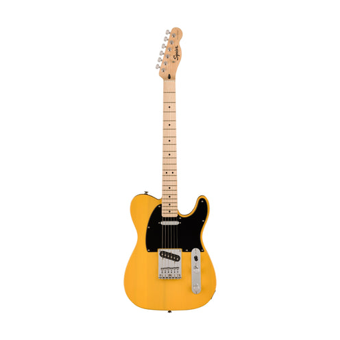 Squier Sonic Telecaster Electric Guitar w/Black Pickguard, Maple FB, Butterscotch Blonde