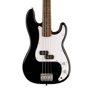 Squier Sonic Precision Bass Guitar w/White Pickguard, Laurel FB, Black