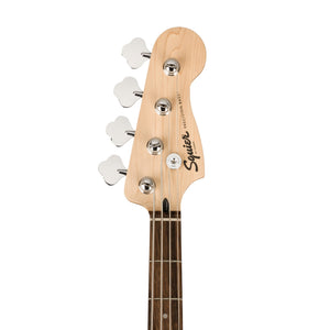 Squier Sonic Precision Bass Guitar w/White Pickguard, Laurel FB, Black