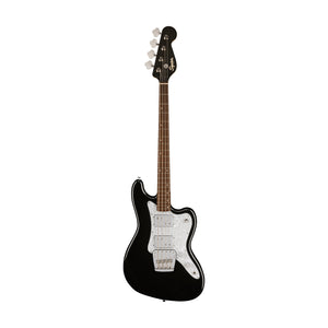 Squier Paranormal Rascal Bass HH Guitar, Laurel FB, Metallic Black