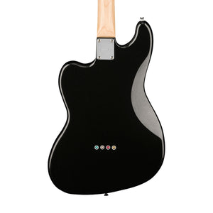 Squier Paranormal Rascal Bass HH Guitar, Laurel FB, Metallic Black