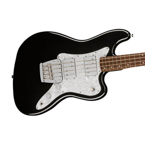 Squier Paranormal Rascal Bass HH Guitar, Laurel FB, Metallic Black