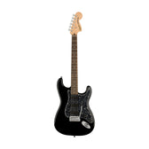 Squier FSR Affinity Series Stratocaster Electric Guitar w/Black Pearloid Pickguard, Laurel FB, Black