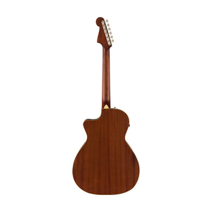 Fender California Newporter Player Medium-Sized Acoustic Guitar, Walnut FB, Surf Green