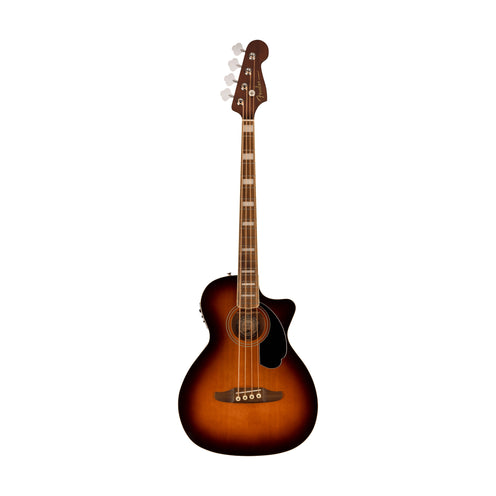 Fender Kingman Acoustic Bass Guitar w/Bag, Walnut FB, Shaded Edge Burst
