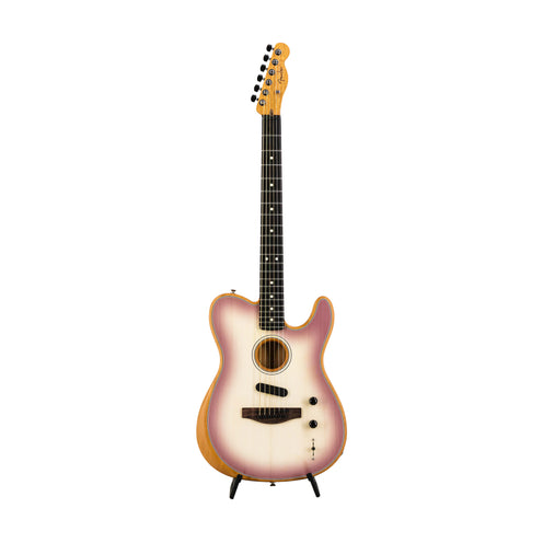 Fender Acoustasonic Player Telecaster Electric Guitar, RW FB, Burgundy Burst
