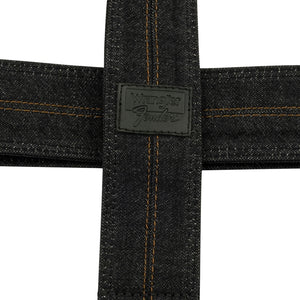 Fender X Wrangler Denim Guitar Straps, Washed Black